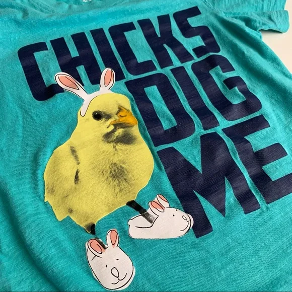 {Carter’s} “Chicks Dig Me” Easter Graphic Tee - Picture 3 of 7